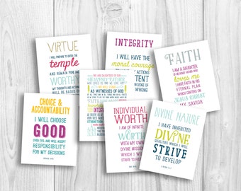 LDS Young Women values printable