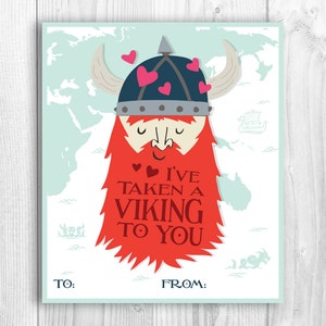 Viking Valentines printable funny valentine image 2