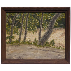 Nollichuckey River, by Robert E. Gilbert, is a painting in acrylic on artists board, mounted in a wood frame. (Offers Considered)