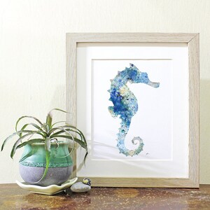 Artery8 Grußkarte – Buntes Seepferdchen Aquarell-Motiv, 17,5x12,5 Cm, Blanko Innen