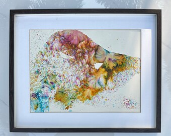 Fleeting Moment - Abstract Art on Archival Watercolor Paper A3 Size, 11.7 x 16.5 inch, 29.7 cm x 42 cm, Colorful Watercolor Painting