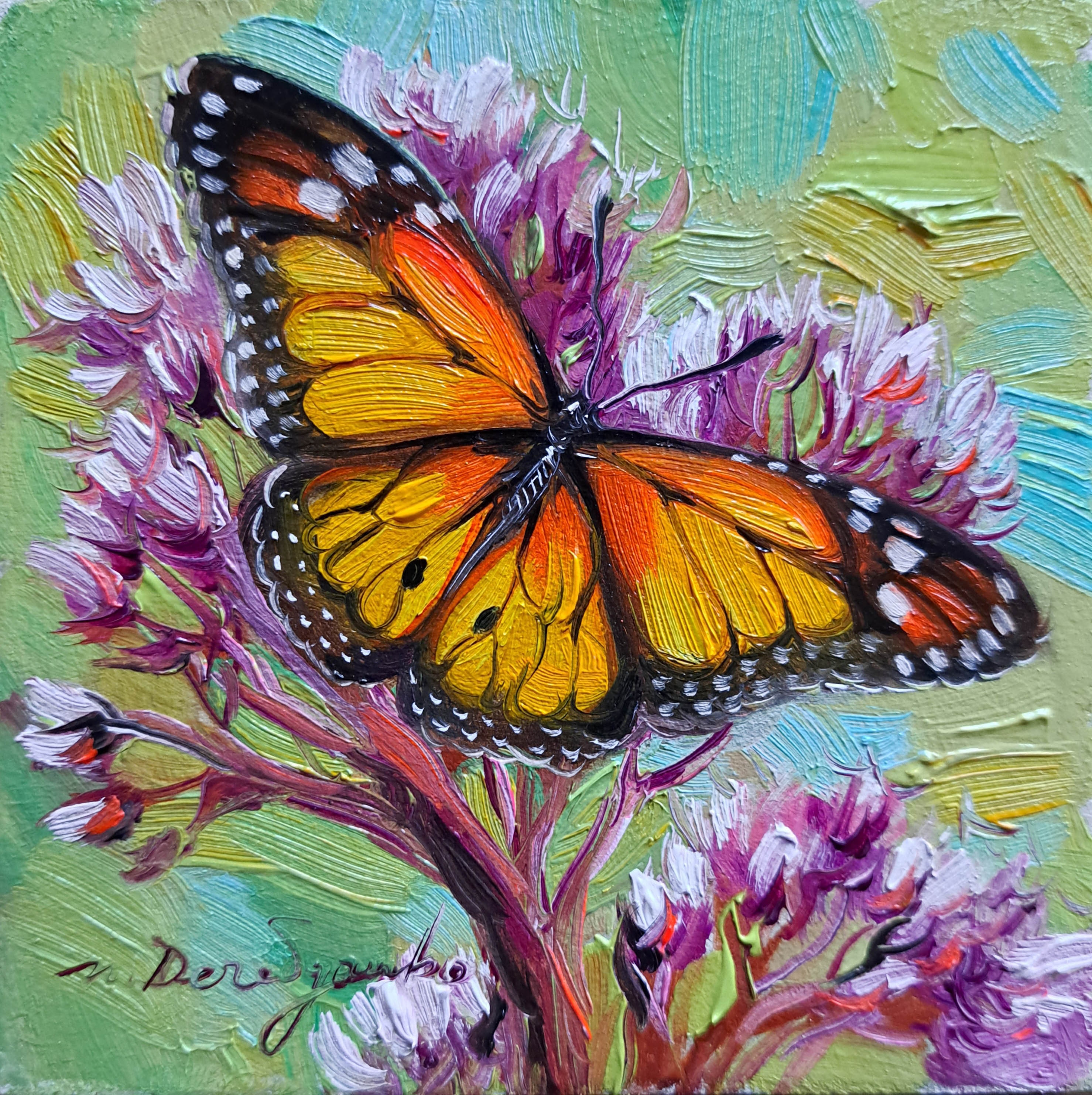 Diy Acrylic Painting Kit Butterfly And Flower Oil Painting - Temu