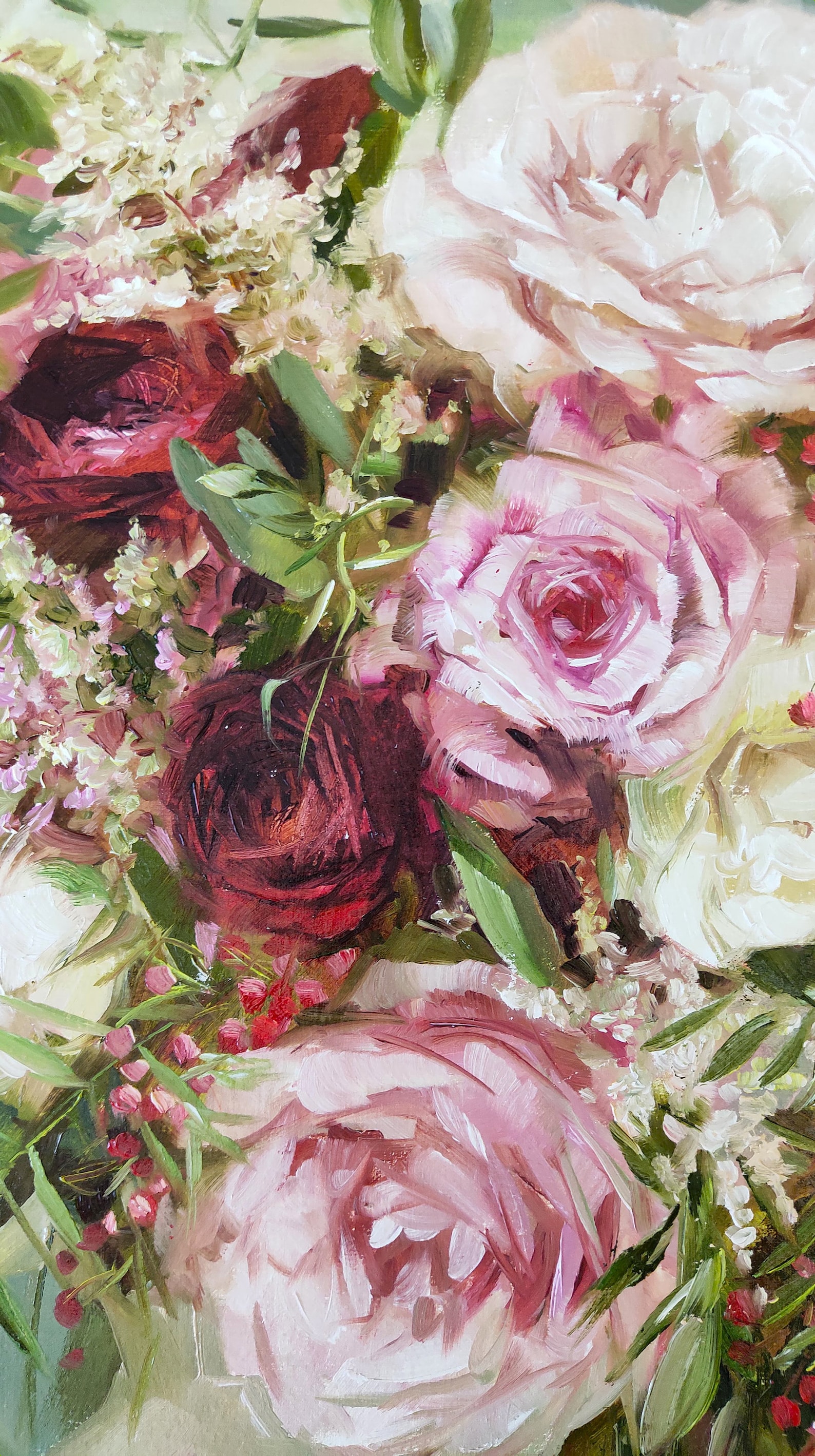 Custom Wedding bouquet painting on canvas Made to Order | Etsy