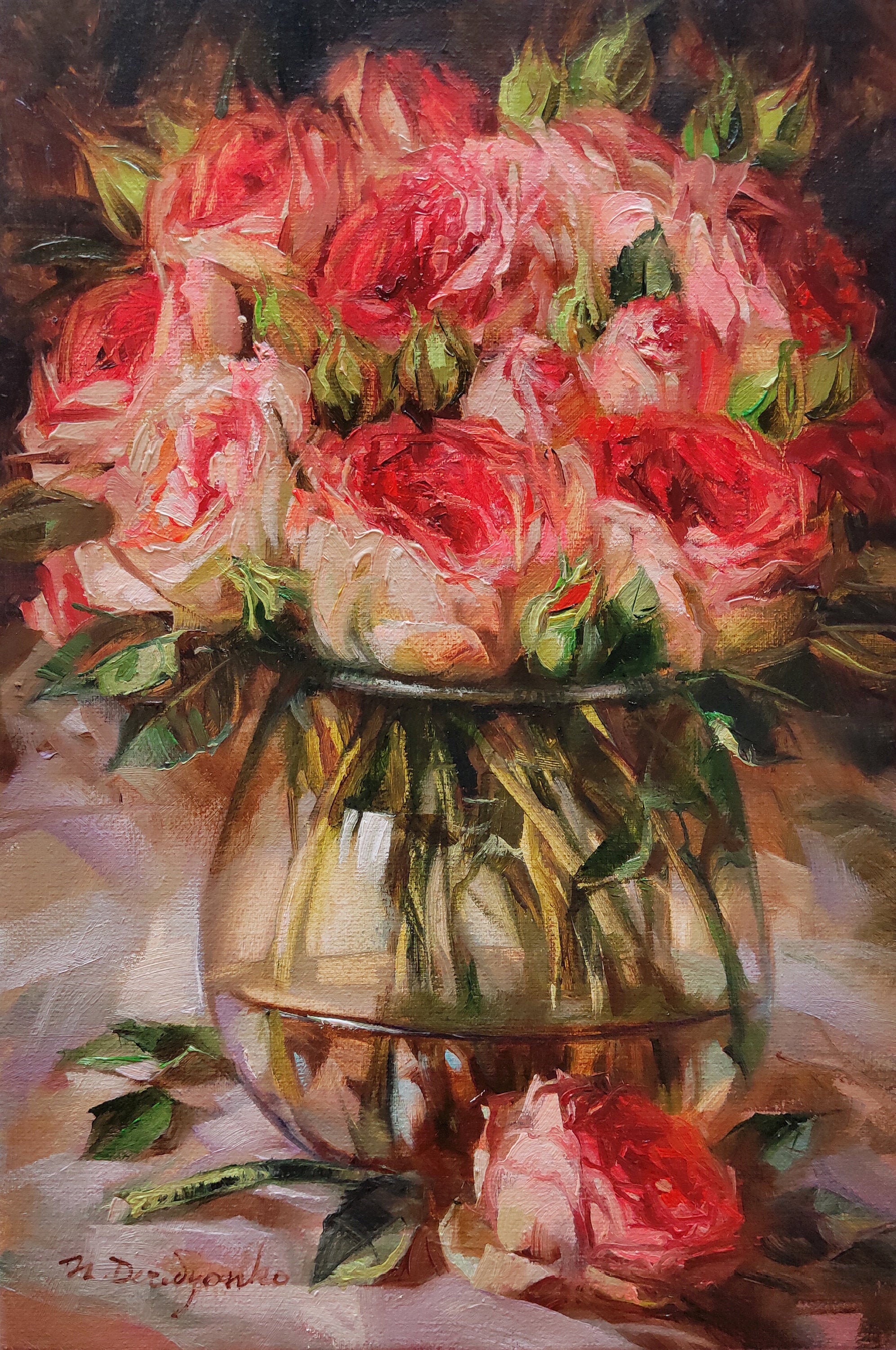 Red Roses Oil Painting Floral Impressionist Artwork 12x8 Etsy Canada Red Roses Oil Painting Floral Impressionist Artwork 12x8 Etsy Canada