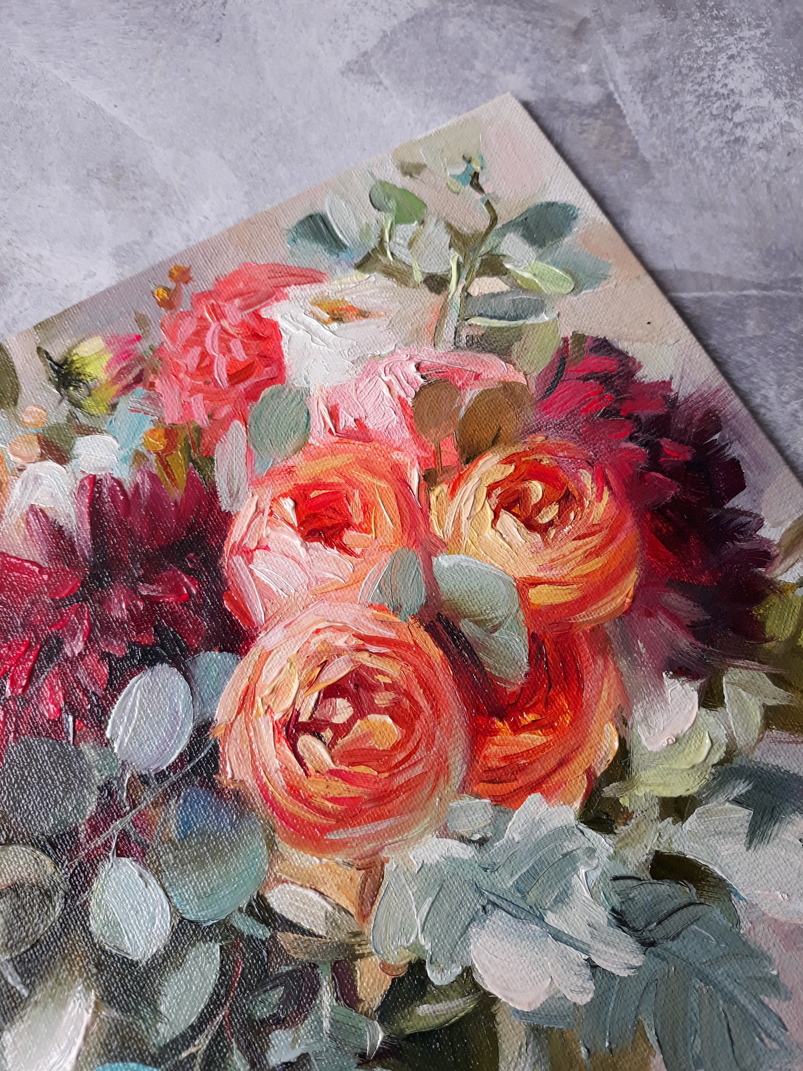 Bridal Flowers Portraits Painting Canvas Original Art Custom Etsy Canada