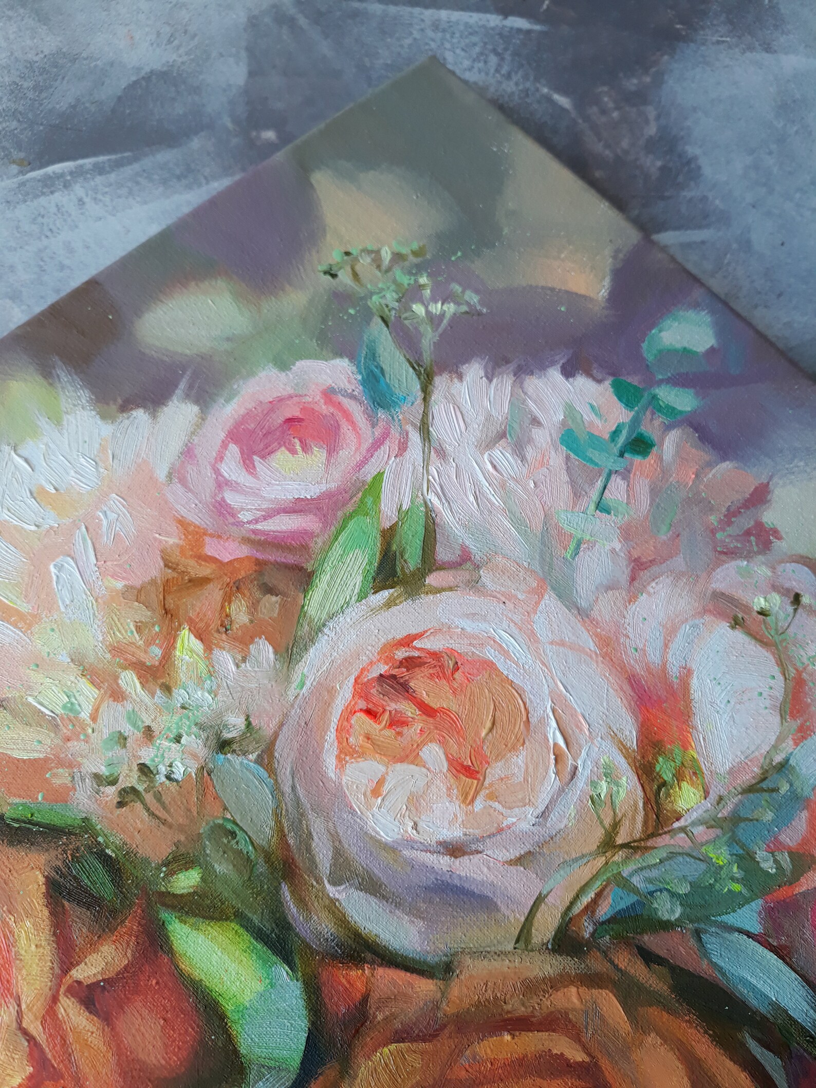 Wedding Bouquet Painting Original Art, Custom Bridal Bouquet Painting ...
