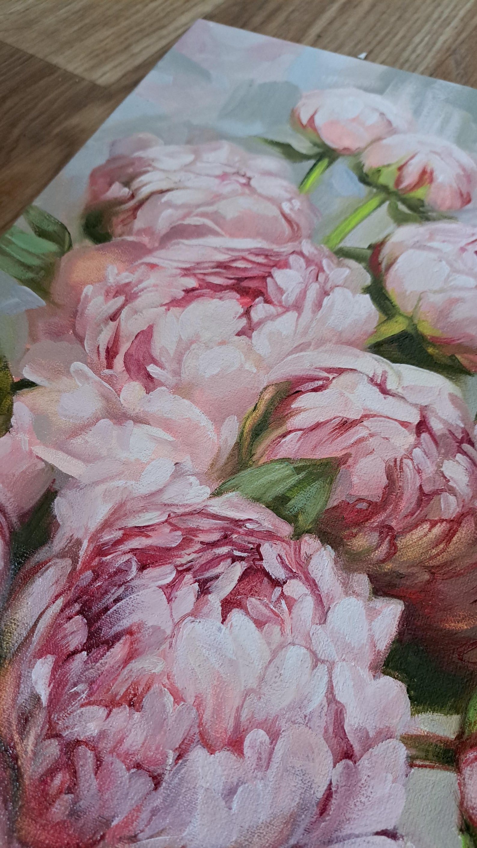 Original Peony Oil Painting on Canvas, Floral Wall Art - Etsy