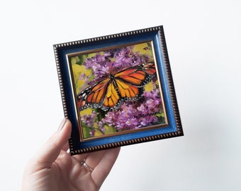 OKAY 男の子と蝶々 絵画 OKAY 男の子と蝶々絵画