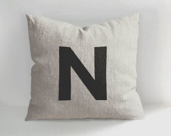 Letter pillow n | Etsy N' Bright Letter Throw Pillow | The
