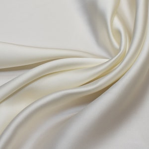 100% Vietnamese Mulberry Satin Silk, White Mulberry Silk, Pure Silk, Width 45in, 115 cm, Natural Mulberry Silk. Best Silk, 19mm silk