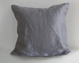 Cool Gray linen Pillow Covers , Linen Throw Pillows, Handmade Linen Cushions , Cushion Cover, 18x18 20x20 24x24,  Euro shams