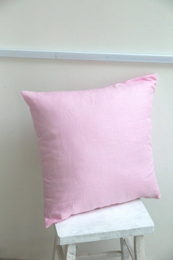 Light Pink Linen Pillow Covers Linen Throw Pillows Handmade Linen Cushion Cushion Cover euro Sham 18x18 20x20 24x24 Etsy