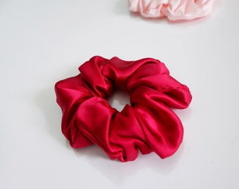 REAL SILK Scrunchies - Set of Silk and Line Scrunchies with Best Price - Vietnamese Real Mulberry Silk - Linen Scrunchies - Hair Ties