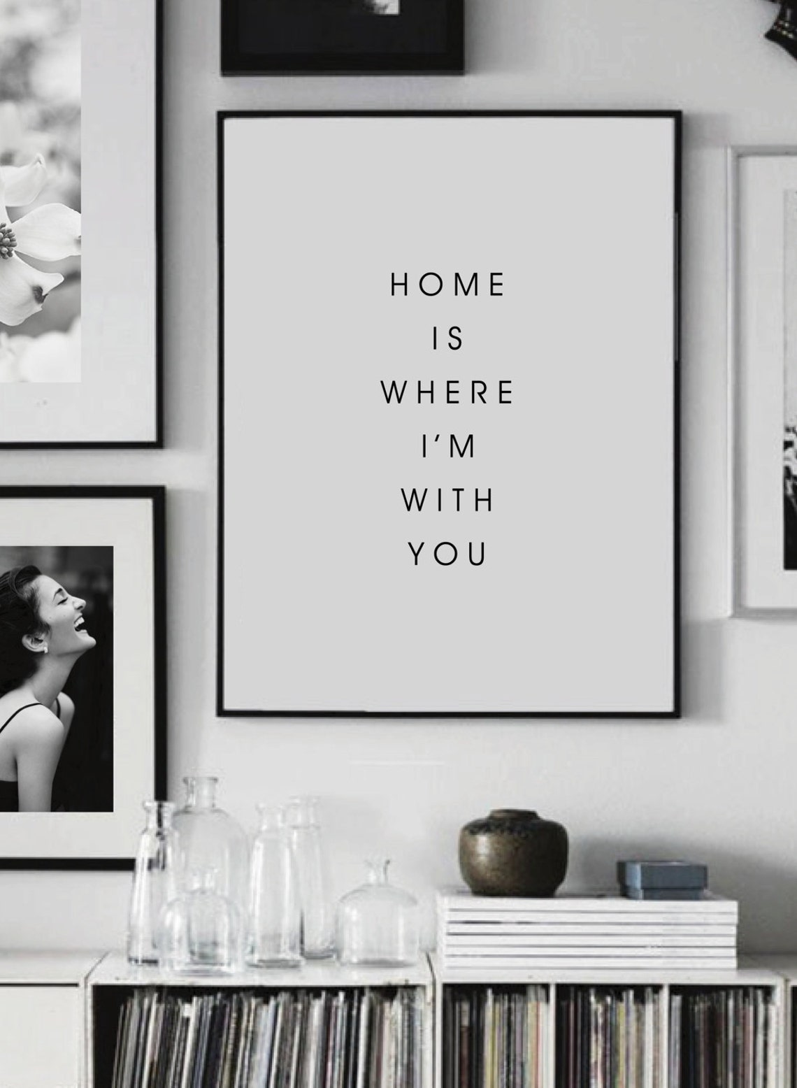 Quote Prints Home is Where I'm With You Living Room Etsy
