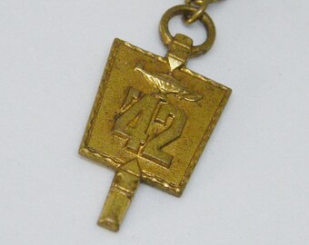 Vintage &#39;42 Class Tie Bar Hickok Key Shape Drop w Aladdin Lamp Men&#39;s or Women&#39;s Accessory Clip