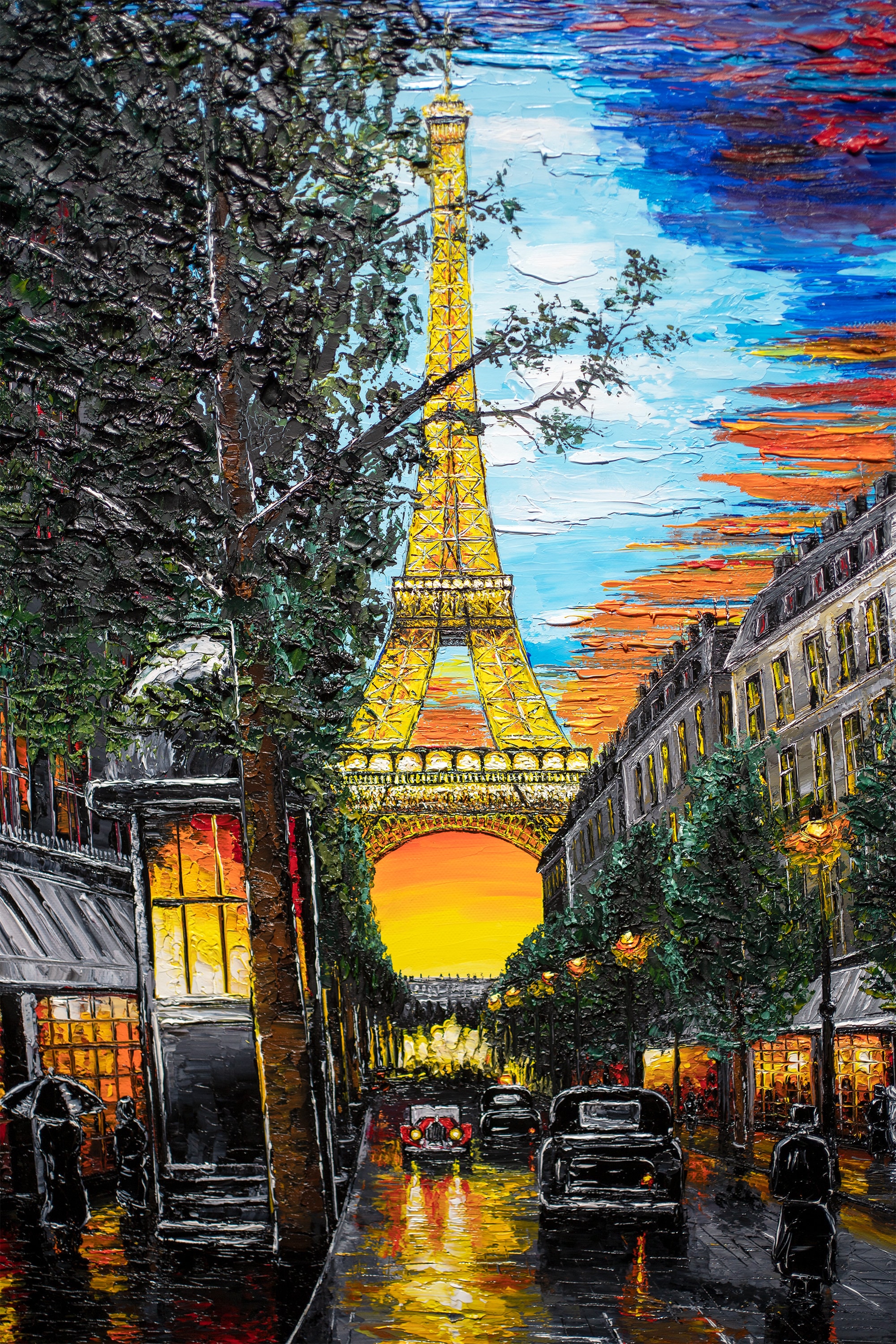 Paris Painting Eiffel Tower Art - Contemporary Art ORIGINAL ...