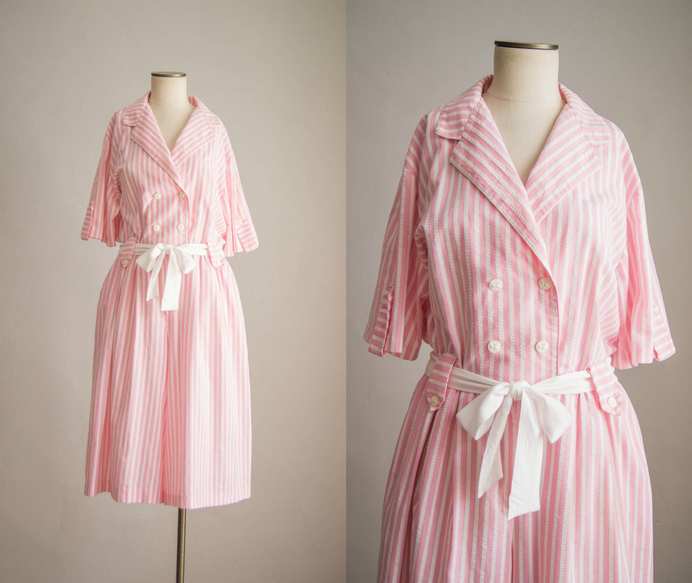 cotton seersucker harem jumpsuit