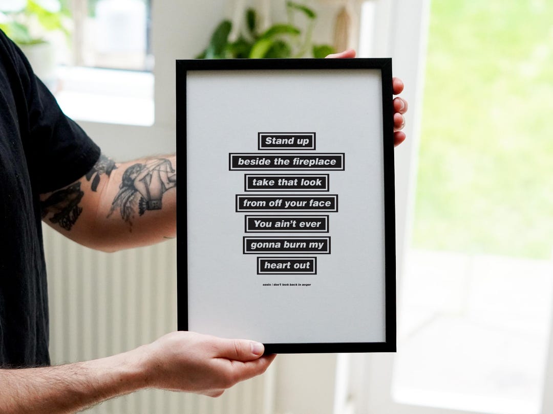 Oasis Don T Look Back In Anger Tekst Oasis | "don't Look Back in Anger" Lyric Print - Digital Download - Etsy