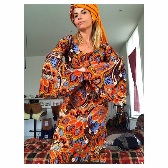 MACKERNESS LONDON BOHEMIAN Vintage maxi dress with