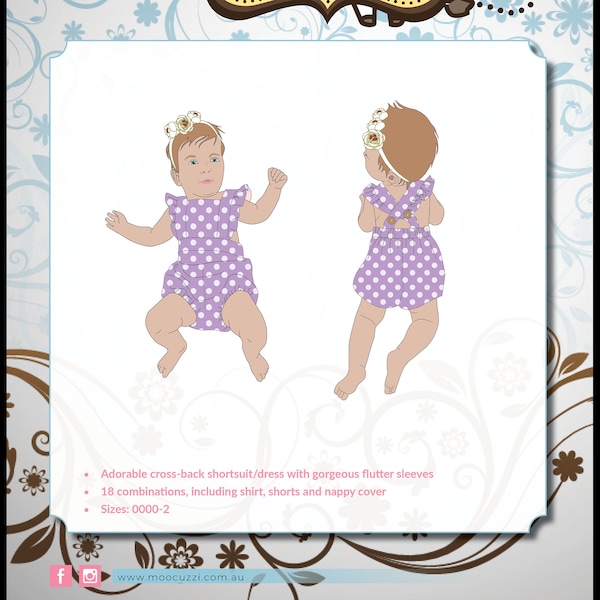 Baby Sweet Pea Shortsuit/Dress PDF Sewing Pattern