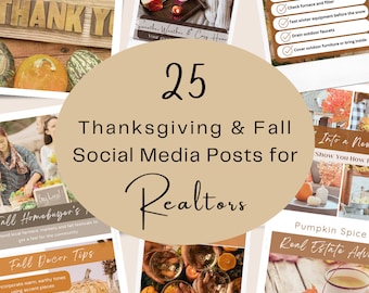 Fall Real Estate Instagram Bundle/ Realtor Marketing for Social Media ...