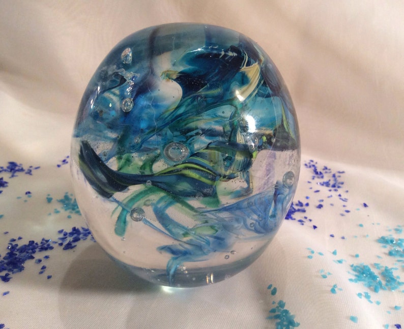 Pet Memorial Glass Art Paperweight. Made to Order Hand Blown Etsy
