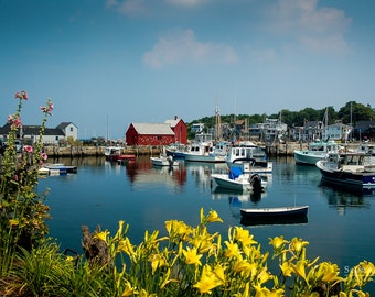 Rockport Harbor, Motif No.1, Rockport Massachusetts, New England Seashore Photo, Color Photo, Nautical Photography,