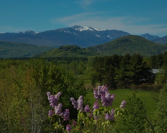 Mount Washington in the Spring photo print, New England Snow Capped Mountain, White Mountains, New Hampshire