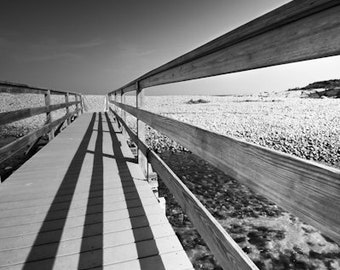 Long Beach, Rockport Massachusetts, New England Seashore Digital Download, Black and White, Nautical Photography,