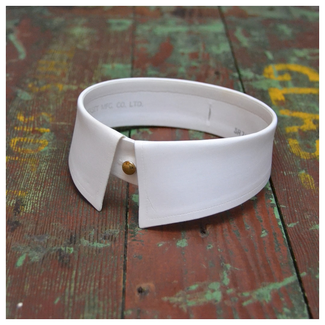 Vintage Collar, Starched Detachable Stand Fall Collar, Stiff/false
