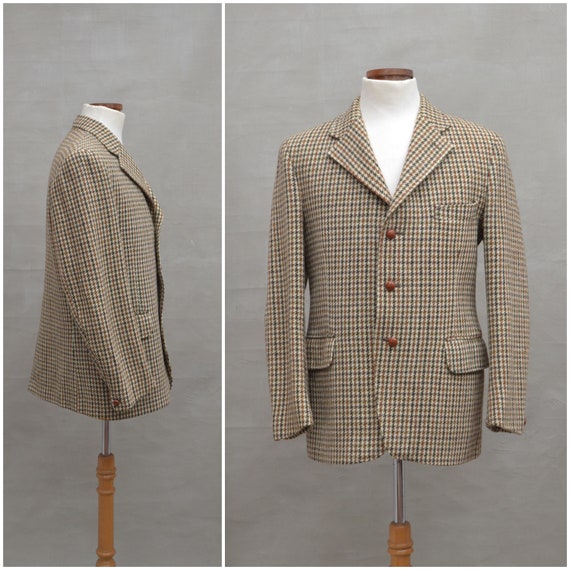 Vintage Blazer, 1970's Harris Tweed single breaste