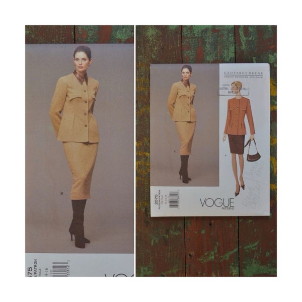 Vogue Dressmaking pattern, 2575, Vogue American Designer Geoffrey Beene, Multi size pattern UK size 12 / 14 / 16, Paper craft pattern, Uncut