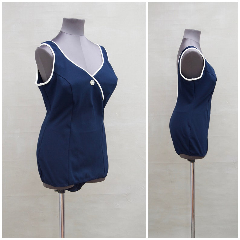navy swimming costume
