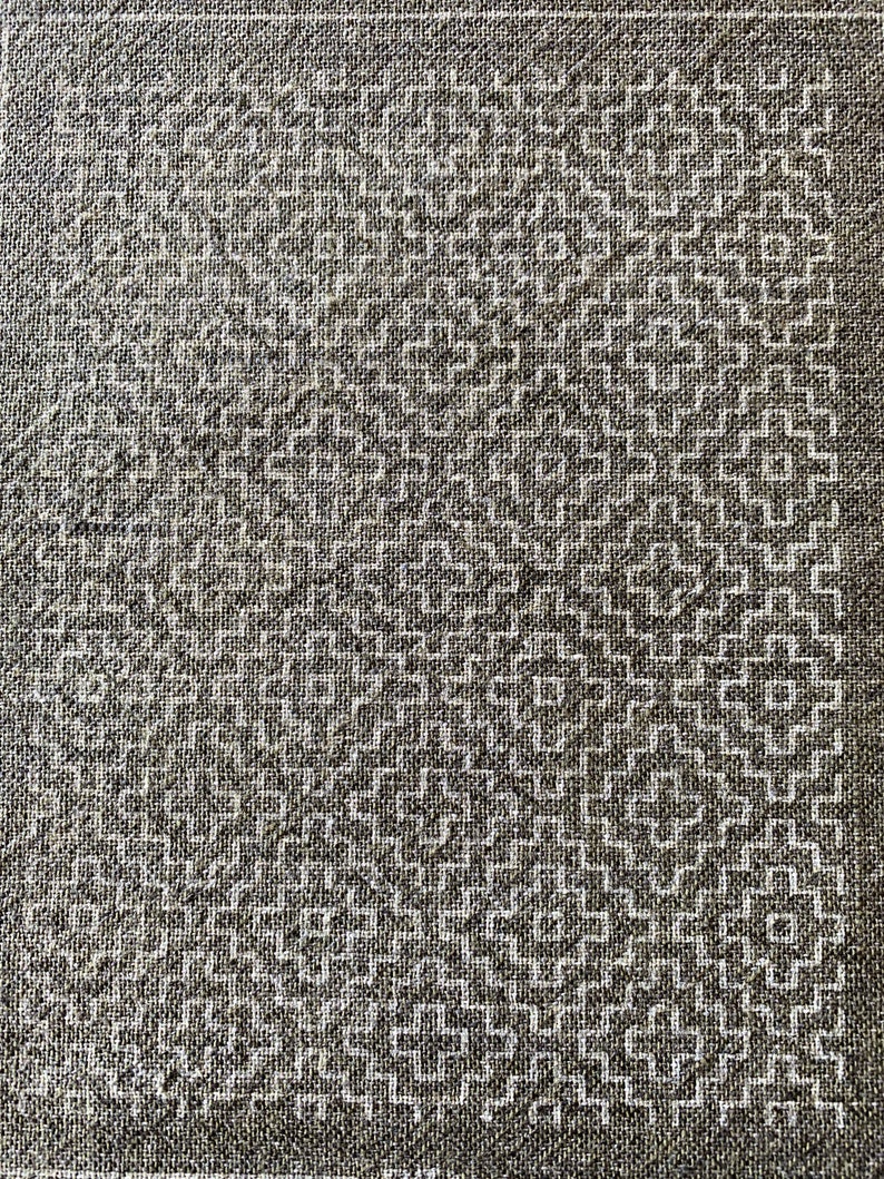 Sashiko patch mending taupe collection