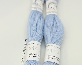 Aubusson 2140 sky blue fine wool