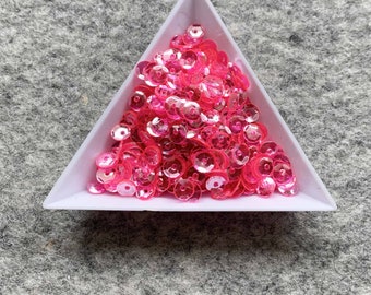 paillette  cuvette pink rose irisé 5 mm en vrac