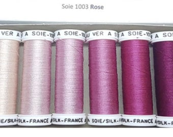 pack de fil de soie 1003 nuance rose