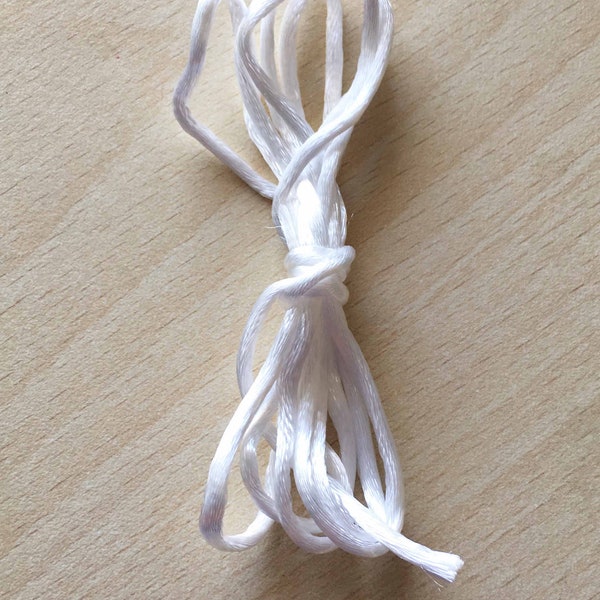 fil queue de rat blanc  diamètre: 3 mm