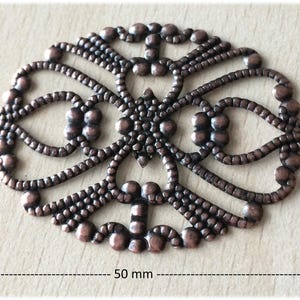 connector / oval print aged copper