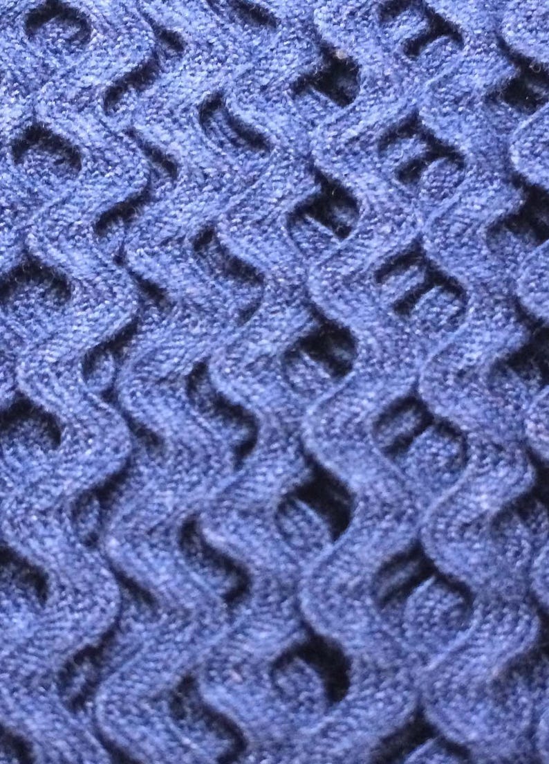 Galon croquet serpentin couleur bleu marine 5mm pour couture et mercerie image 1