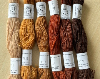 Aubusson wool pack in brown shades