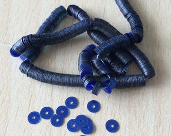 4 mm French metallic navy blue 2031