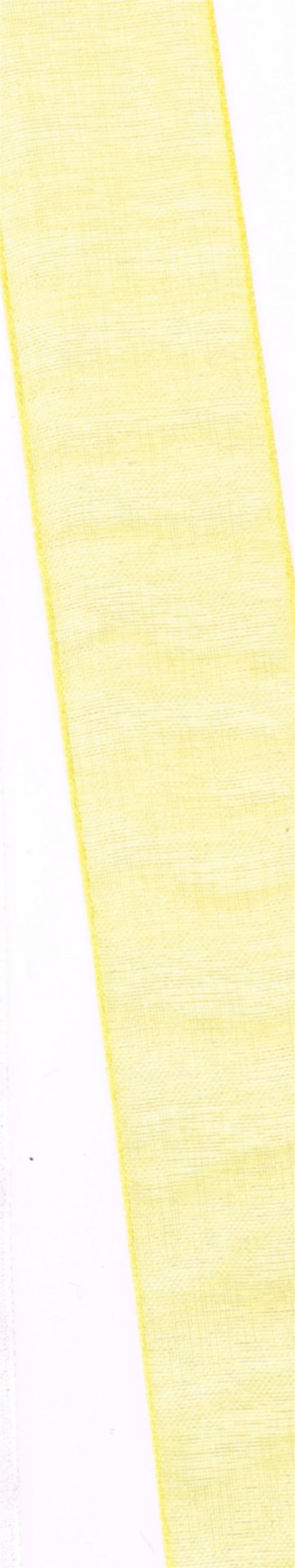 light and translucent yellow chiffon Ribbon image 1