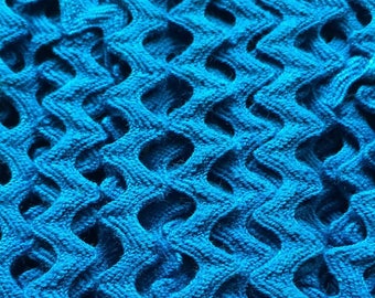 Galon croquet serpentin couleur bleu persan/turquoise 5mm pour couture et mercerie