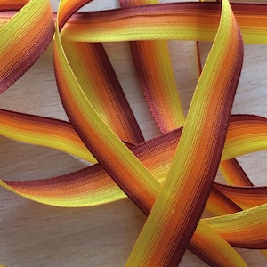 gradient ribbon yellow orange shades