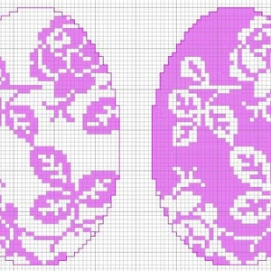 Pink Easter Egg Cross Stitch Chart