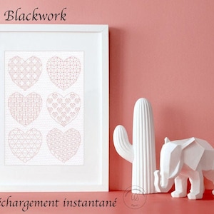 Blackwork „Herzen“ zum Download