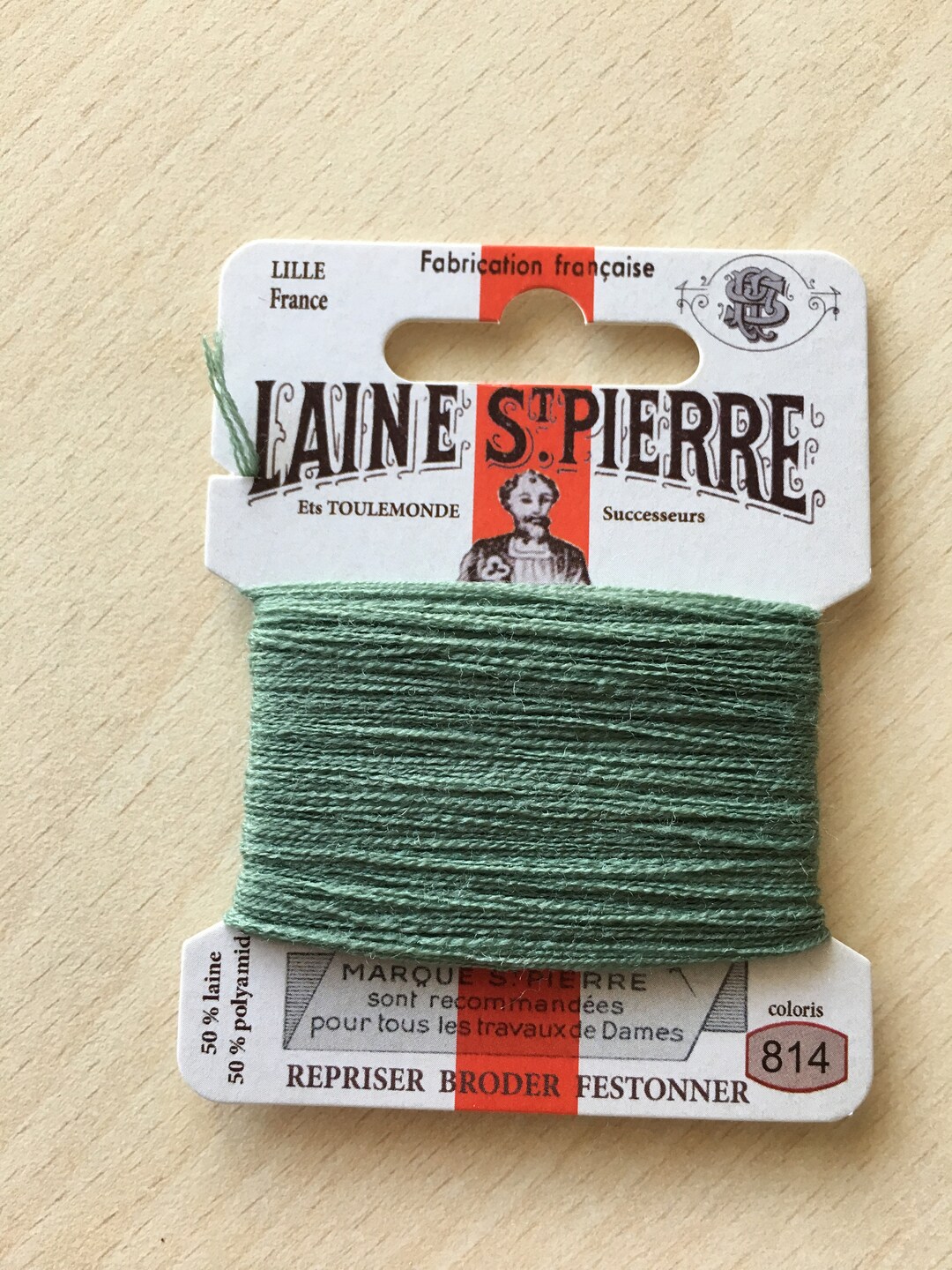 Laine Saint Pierre Pour Repriser / Broder - Sauge N°814