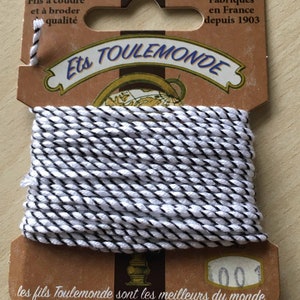 Rochefort 4001 white black cord thread
