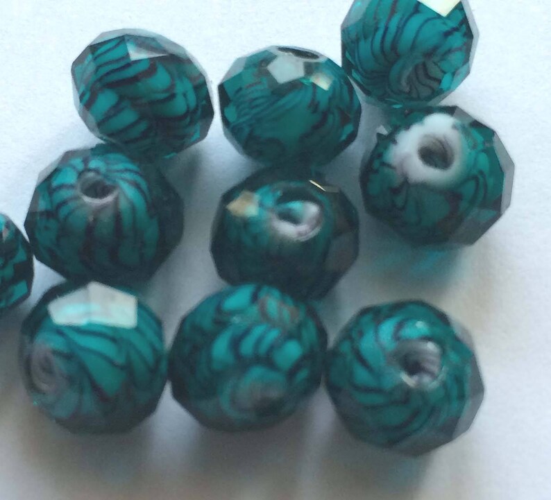 tosca turquoise faceted bead image 1